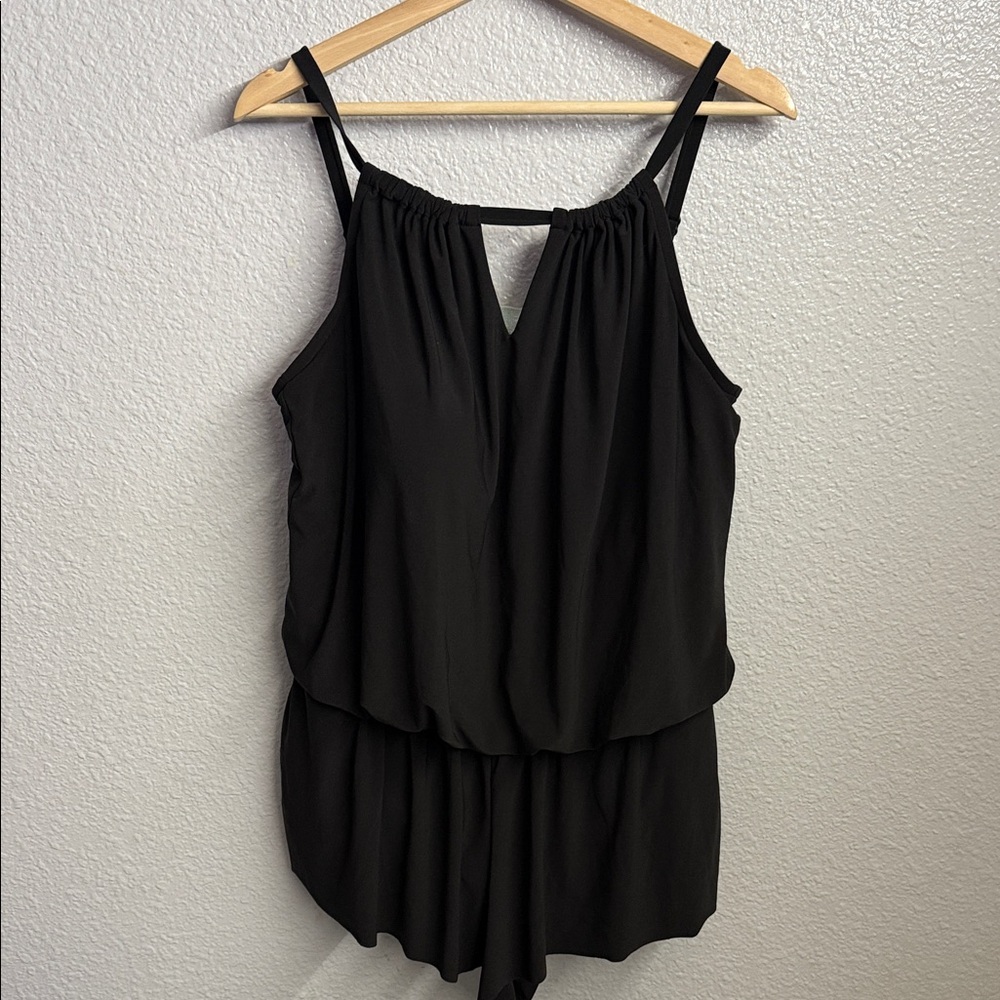 Black Sleeveless Romper bathing suit
